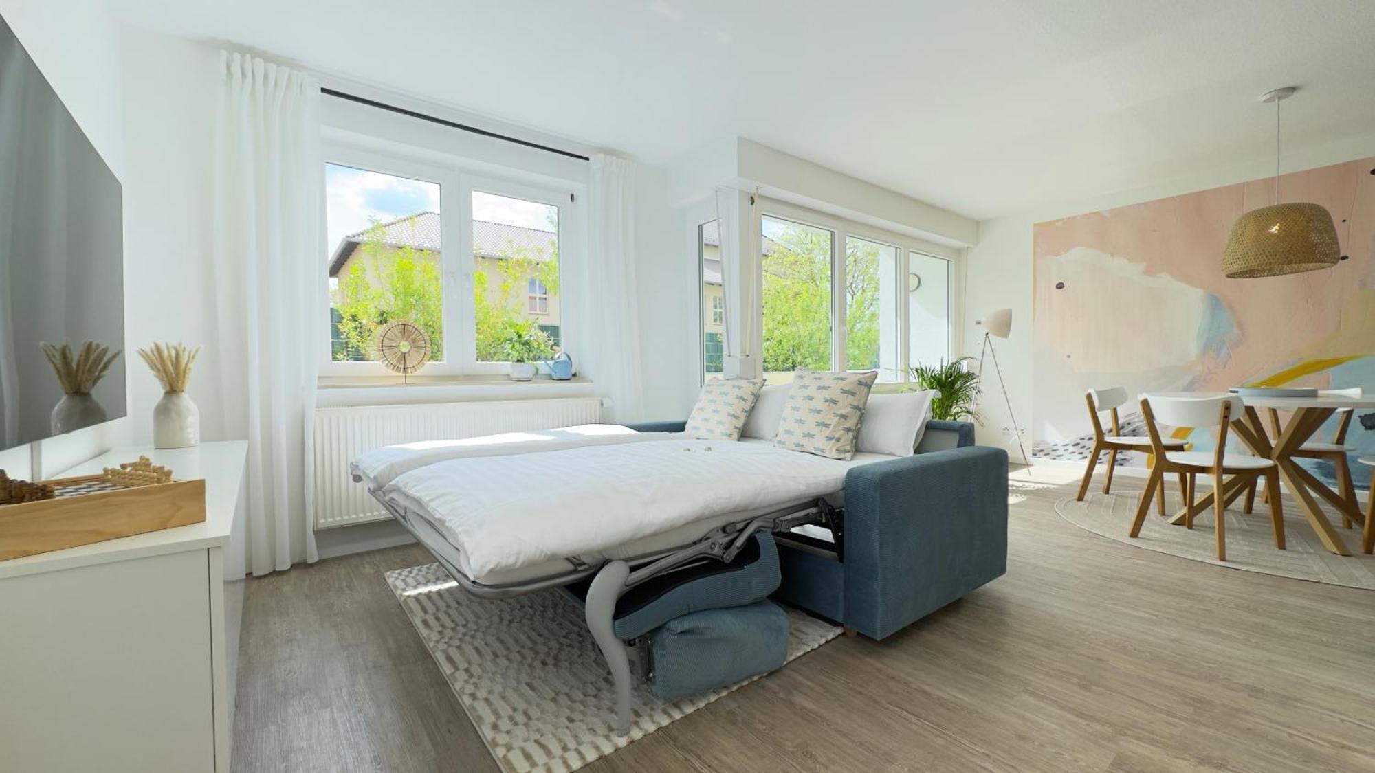 Fewo Am Park - 4P, Boxspringbett, Balkon, Smarttv, Gesundbrunnen, Familienfreundlich Halle  Zewnętrze zdjęcie